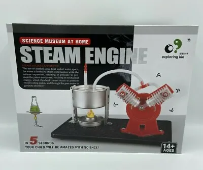  STEM Toy - Mini Hot Live Steam Engine Model Education Toy DIY (V-Type)  • $19.95