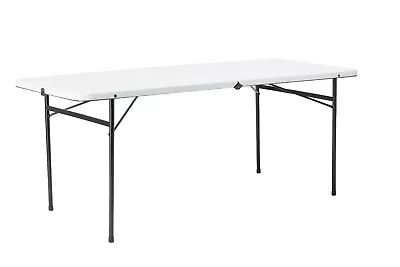6 Foot Bi-Fold Plastic Folding Table - White • $45.99