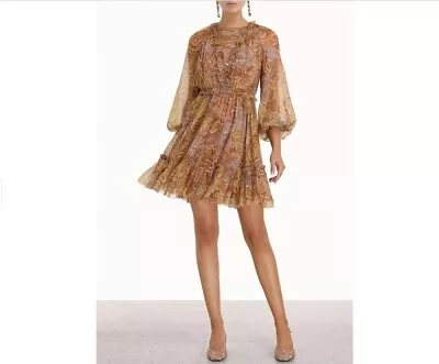 Zimmermann Concert Lace Up Mini Dress Size 3 (12) New With Tags RRP: $795  • $220