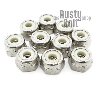 #8-32 Nylon Inserted Lock Nut A2 304 18-8 Stainless Steel • $3.99