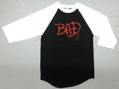 80'S Retro MICHAEL JACKSON KING OF POP BAD  WHO'S BAD  Raglan T-Shirt NEW RARE!! • $22.99