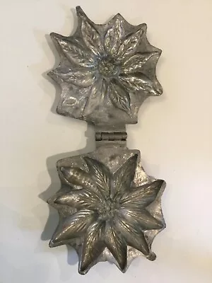 Antique Ice Cream Mold Poinsetta Pewter E & Co. #1144 • $58