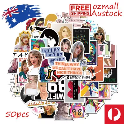 50pcs Taylor Swift Stickers Popular Singer Vinyl Decal Waterproof Laptop Car • $4.99