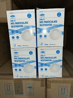 4 Boxes ZYB-11 N95 Particulate Respirator Face Mask 20 Pack NIOSH Certified NEW! • $24.99