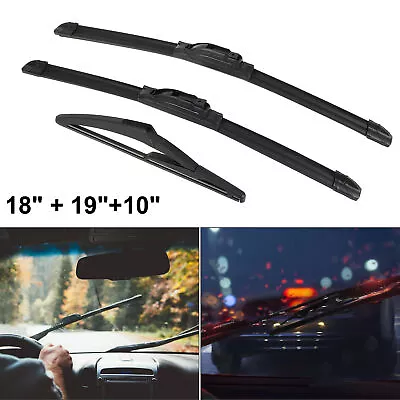 1 Set Car Front Rear Windshield Wiper Blade For Mini Cooper 2006-2011 Black • $36.49