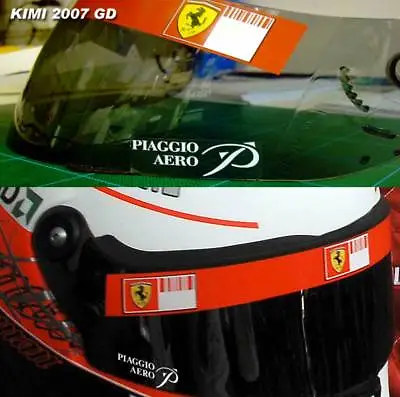 2007 F1 Car Crash Helmet Visor Strip To Fit Kimi Vettel Ferrari F1 Team Visor X1 • $24.89