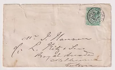 TASMANIA  1899: Tattersall's Mail To Melbourne W/ 2d S/face A Perfin Type 1a • $40