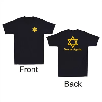 Never Again Wear Yellow Star Shirt Stand With Israel Anti Hamas Men's T-Shirt • $18.99