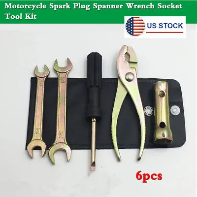 Motorcycle Spark Plug Pliers Remover Wrench Socket Tool Kit For Kawasaki Honda • $18.89