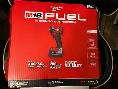 Milwaukee 2854-22R M18 FUEL 18V 3/8  Compact Impact Wrench W/ Friction Ring Kit • $275.99