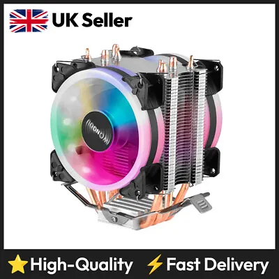 X99 Processor Air Cooler Dual RGB 90mm Fans 4 Heatpipes For Intel & AMD CPUs • £24.99