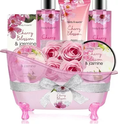 Mother's Day Spa Basket Gift Set  - Cherry Blossom W Jasmine - Spa Kit • $22.99