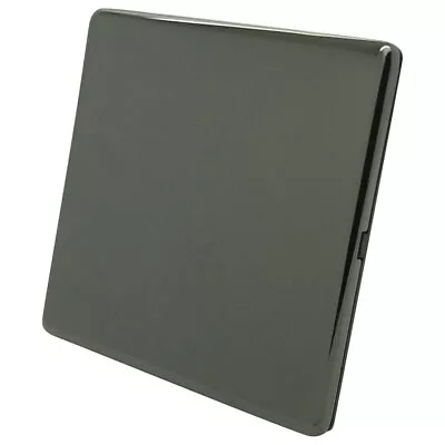 £4.99 • Buy Screwless - Black Chrome Plug Sockets Light Switches -Whole Range CHEAP!