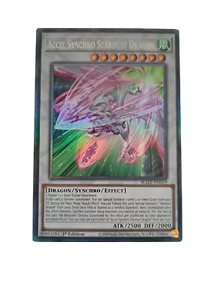 £129.99 • Buy Accel Synchro Stardust Dragon - MAZE-EN019 - Collectors Rare - 1st Ed - YuGiOh
