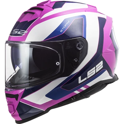£90.72 • Buy Ls2 Ff800 Full Face Ladies Motorcycle Crash Racing Helmet Storm Techy White Pink