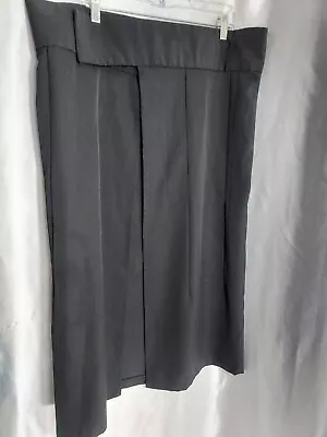 Amish Mennonite Apron Black Floral  M/L  W42 L 34 Plain Clothing Handmade • $12