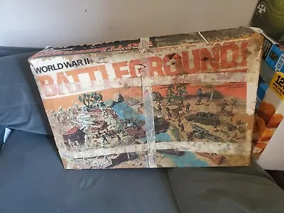 VTG WW2 Marx Battleground Set Pieces Germans Americans Landscape Stretcher • $499.99