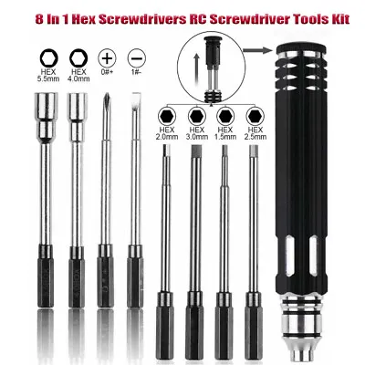 £14.24 • Buy 8 In 1 Hex Screwdrivers Repair Tool Kit For RC Boat Car Drone Toys Helicopter UK