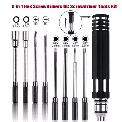 £14.24 • Buy 8 In 1 Hex Screwdrivers Repair Tool Kit For RC Boat Car Drone Toys Helicopter UK