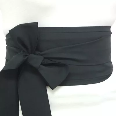 NEW Black Obi Waist Belt Wrap Sash - Sash Belt For A Kimono Yukata Robe • £14