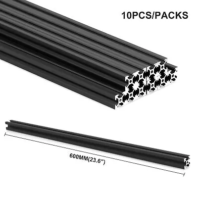 10PC 2020 T-Slot Aluminum Extrusion Profile EU Standard - 600mm CNC 3D Printer • $49.99