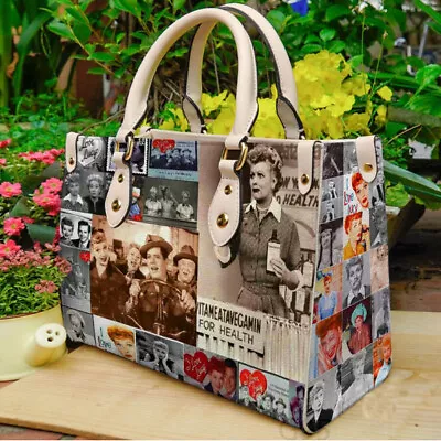 I Love Lucy Sitcom Women Leather Hand Bag I Love Lucy Lover Handbag Custom Bag • $79.99