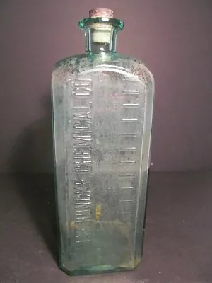 Vintage Funeral Embalming Fluid Bottle Max Huncke Undertaker Embalm Mortuary • $95