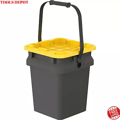 Tough Box 5-Gallon Bucket With Lid — 12in.L X 13in.W X 14.9in.H Model# • $21.40