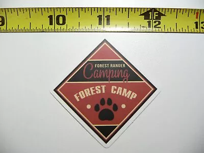 Camp Camping Paw Print Hike Hiking Decal Sticker Camping Outdoors Park Wild • $2.49