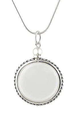Clear Locket - 925 Sterling Silver - Holds Cherished Items Or Photos *NEW* SN • $34
