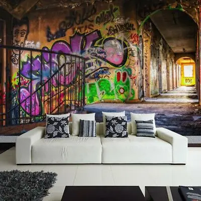 £86.44 • Buy Photo Wall Paper Nonwoven And Paper Wallpaper Urban Street Art Graffiti Mural