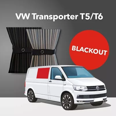 VW T5 Curtain Kit - PREMIUM BLACKOUT - Right Centre VW T5 Campervan • £56.50