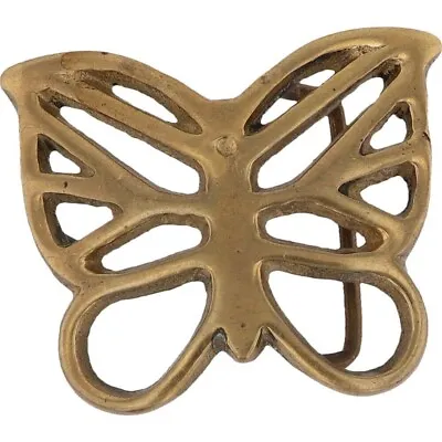 Brass Butterfly Monarch Hippie Boho Cowgirl Girl Western 70s Vintage Belt Buckle • $35