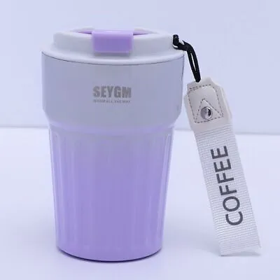 Insulated Travel Coffee Mug Thermal Stainless Steel Flask Vacuum Thermos Cup UK • £7.86