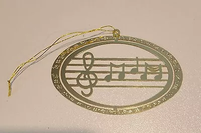 Musical Notes Gold Colored Ornament Unmarked • $5