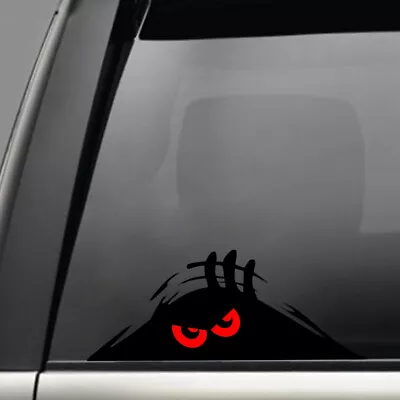 2x Red Eyes Monster Peeper Scary Car Door Window Sticker Vinyl Decal Accessories • $6.40