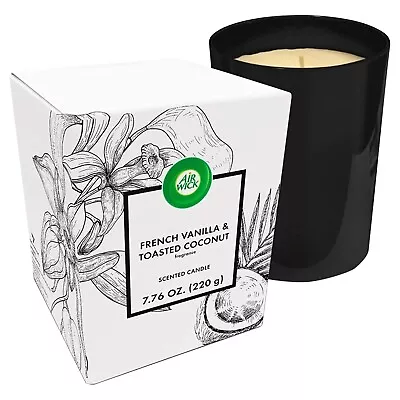 Air Wick Scented Candle Relaxing Fragrance French Vanilla Toasted Coconut 220g • £6.39