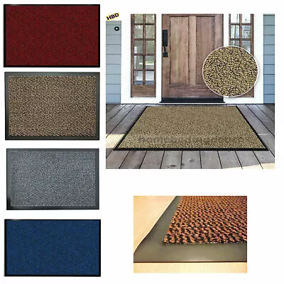 £5.95 • Buy New Entrance Door Mat Carpet Runner Rug Non Slip Barrier  Washable Dirt Trapper