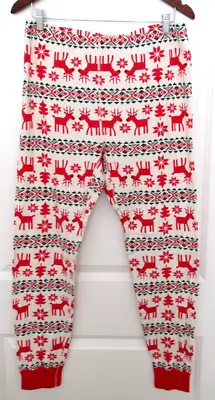 Hanna Andersson Women's Holiday Deer Cotton Pajama Pants Christmas Size XL • $16.99
