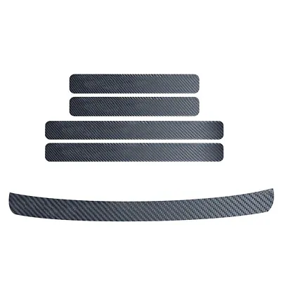 5PC 3D Carbon Fiber Sticker Anti-scratch Protector Cover For Car Door Plate Sill • $10.42