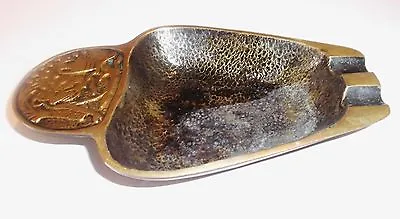 Vintage Brass DAYAGI ASH TRAY Made In Israel 7 X4  Image Of Woman & Urn • $11.99