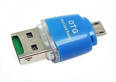 USB OTG Micro SD Card Reader Adapter For Samsung Galaxy S3 S4 Mini S5 S6 - Blue • $7.14