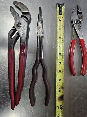 MAC Tools P113S- G 11  Long  Needle Nose Pliers Chanel Lock And Slip Joint Set 3 • $42