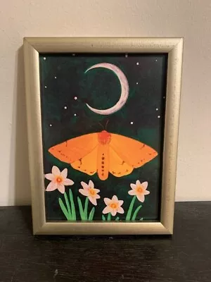 5x7 Framed Moth Art Print By Elizabeth Guilford • $5