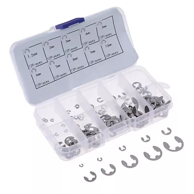 120Pcs/Box 304 Stainless Steel E-Clip Retaining Circlip Assortment Kit M1..ac • $8.40