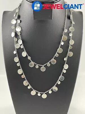 Lia Sophia Costume Jewelry Silver-tone Necklace 36  Lobster Lock #ey078 • $9.99