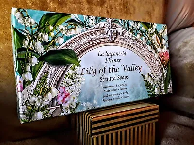 La Saponeria Lily Of The Valley Scented Soap Set 3 Bars Perfect Gift Free P&P    • £19