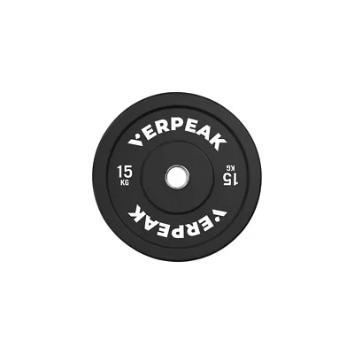 Verpeak Olympic Rubber Bumper Weight Plate 15KG Home Gym Workout Fitness • $79.45