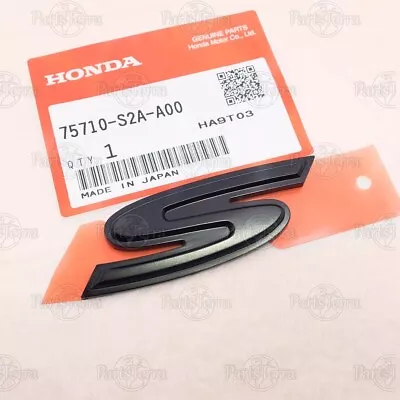 Genuine JDM 2000-2009 Honda S2000 Fender Emblem  S  Black Matte Symbol Emblem • $27.09