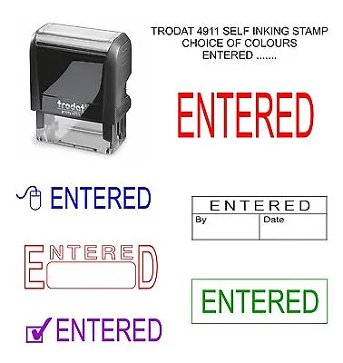 Entered Self Inking Rubber Stamp Office School Business Accounts Shop Business • £13.50